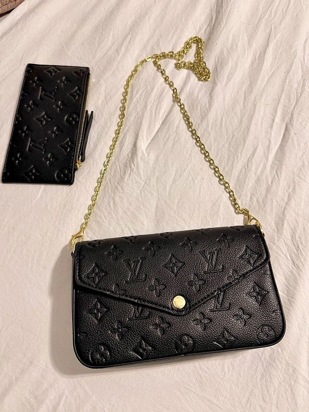 Louis Vuitton Félicie Pochette Black Chain Shoulder Bag